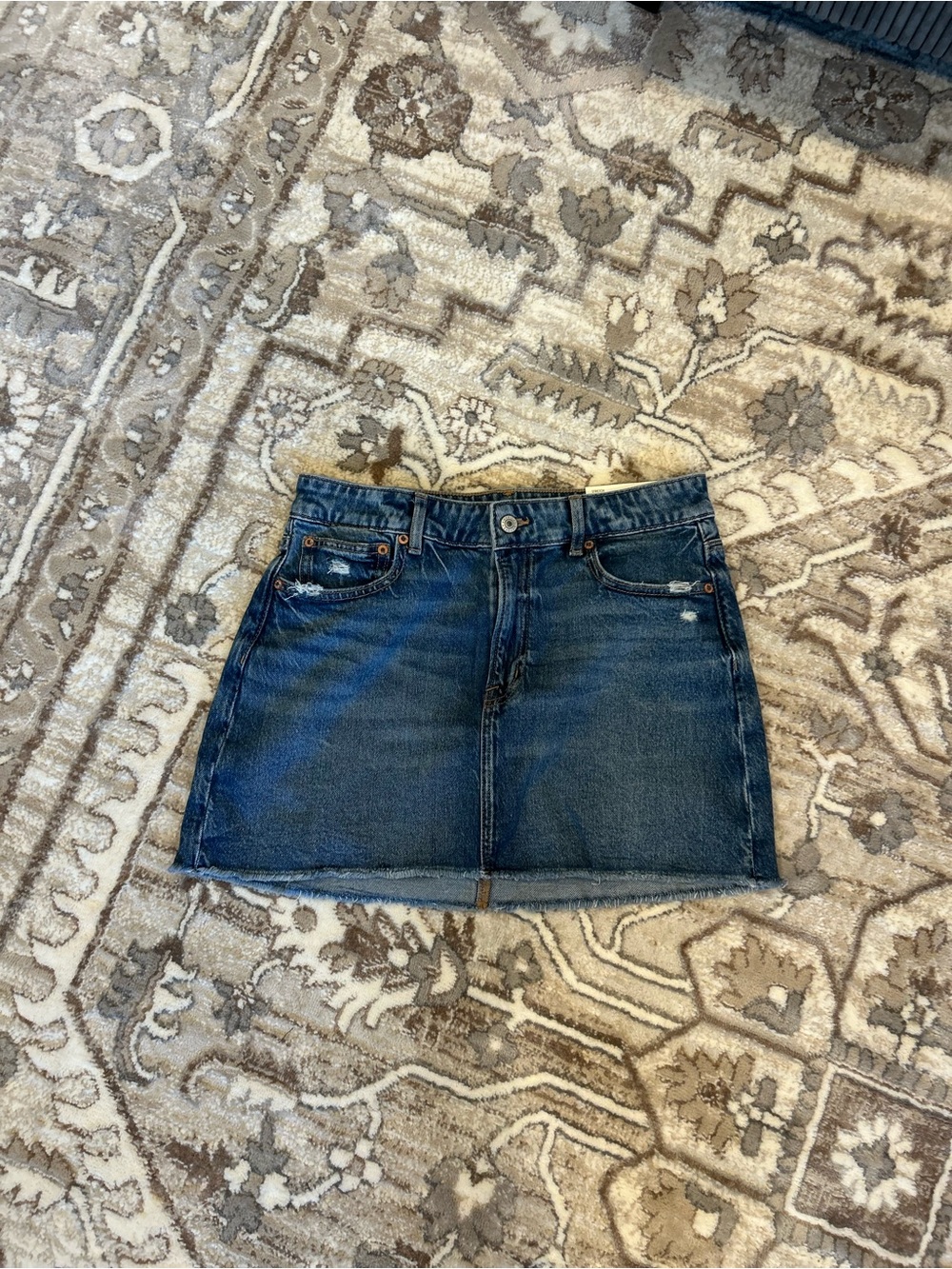 American Eagle Outfitters Dark Blue Denim Mini Skirt
